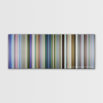 Swades color palette canvas print: thousands of thin vertical stripes of color