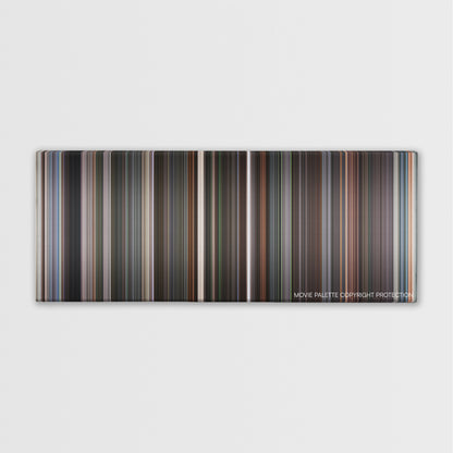 Finding Forrester color palette canvas print: thousands of thin vertical stripes of color