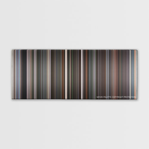 Finding Forrester color palette canvas print: thousands of thin vertical stripes of color