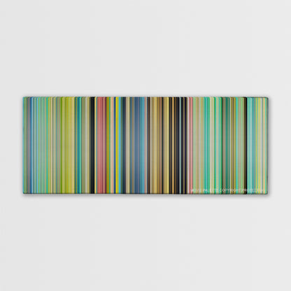Ponyo color palette canvas print: thousands of thin vertical stripes of color