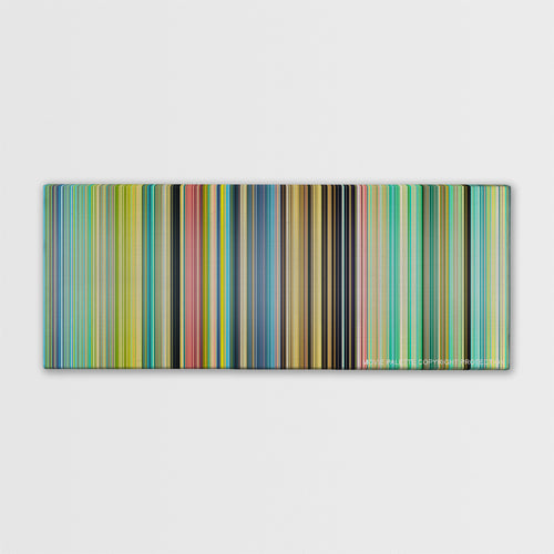 Ponyo color palette canvas print: thousands of thin vertical stripes of color