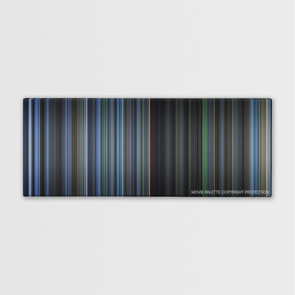 October Sky color palette canvas print: thousands of thin vertical stripes of color