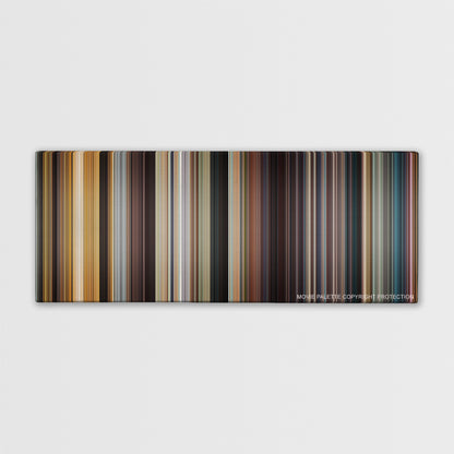 The Last King of Scotland color palette canvas print: thousands of thin vertical stripes of color