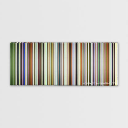 Gangs of Wasseypur color palette canvas print: thousands of thin vertical stripes of color
