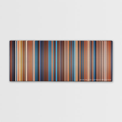 This Means War color palette canvas print: thousands of thin vertical stripes of color