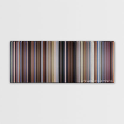 Raising Arizona color palette canvas print: thousands of thin vertical stripes of color