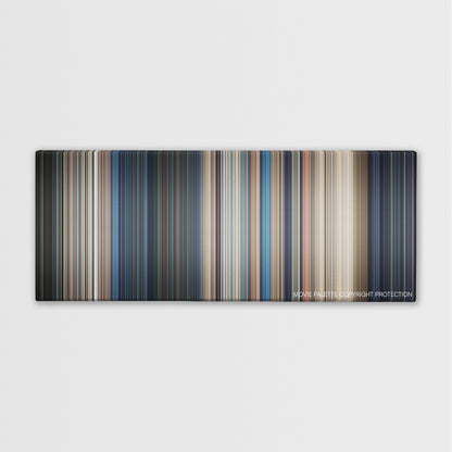 Universal Soldier color palette canvas print: thousands of thin vertical stripes of color