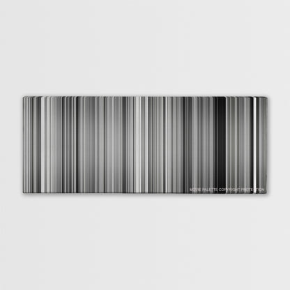 Pi color palette canvas print: thousands of thin vertical stripes of color