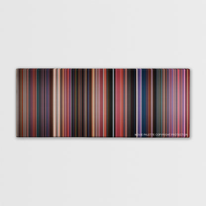 Incredibles 2 color palette canvas print: thousands of thin vertical stripes of color