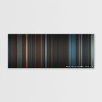 The Raven color palette canvas print: thousands of thin vertical stripes of color