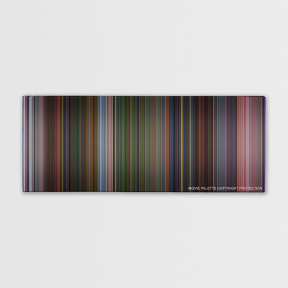 Dr. Seuss' How the Grinch Stole Christmas color palette canvas print: thousands of thin vertical stripes of color
