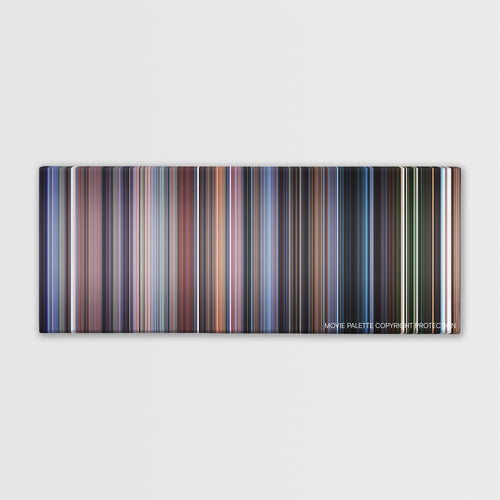 The Frighteners color palette canvas print: thousands of thin vertical stripes of color