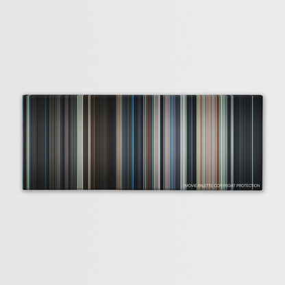 Addams Family Values color palette canvas print: thousands of thin vertical stripes of color