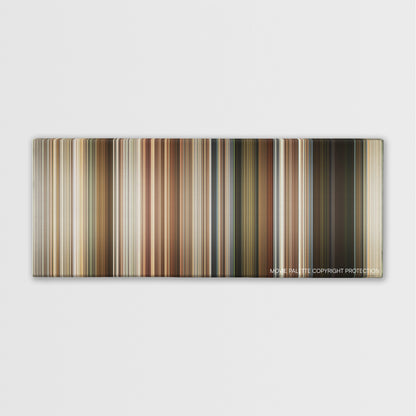 Short Term 12 color palette canvas print: thousands of thin vertical stripes of color