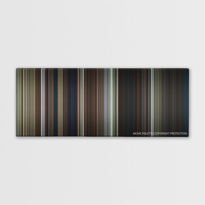 Pet Sematary color palette canvas print: thousands of thin vertical stripes of color
