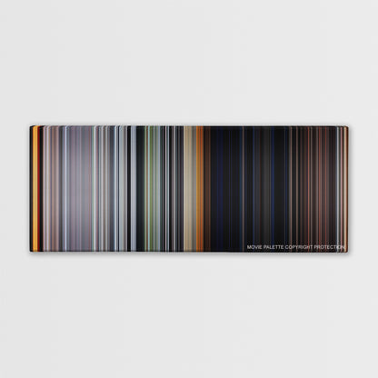 The Texas Chain Saw Massacre color palette canvas print: thousands of thin vertical stripes of color