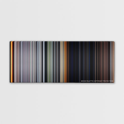 The Texas Chain Saw Massacre color palette canvas print: thousands of thin vertical stripes of color
