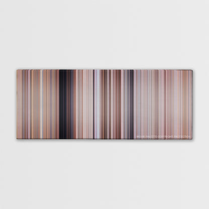 Tremors color palette canvas print: thousands of thin vertical stripes of color