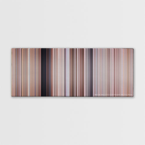 Tremors color palette canvas print: thousands of thin vertical stripes of color