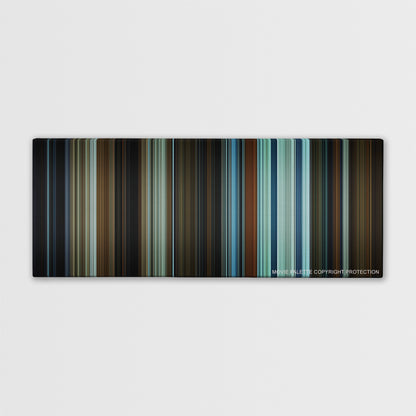 The Invisible Man color palette canvas print: thousands of thin vertical stripes of color