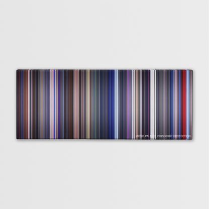 Star Trek: The Motion Picture color palette canvas print: thousands of thin vertical stripes of color