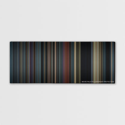 The Hunger Games: Catching Fire color palette canvas print: thousands of thin vertical stripes of color