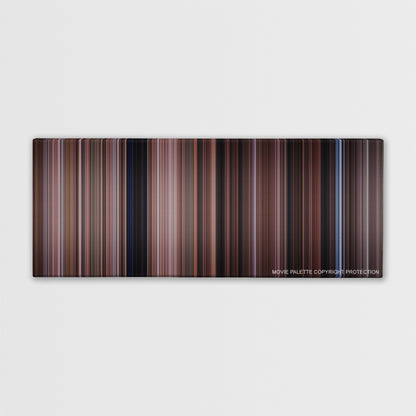 Dead Poets Society color palette canvas print: thousands of thin vertical stripes of color