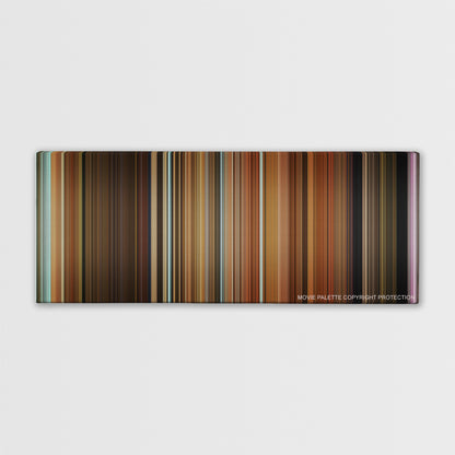 Zack and Miri Make a Porno color palette canvas print: thousands of thin vertical stripes of color