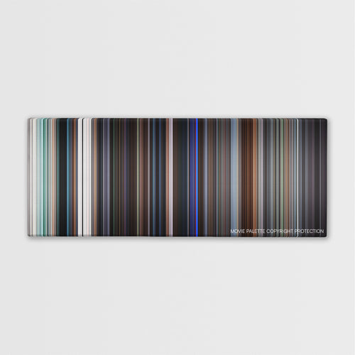 Taking Lives color palette canvas print: thousands of thin vertical stripes of color