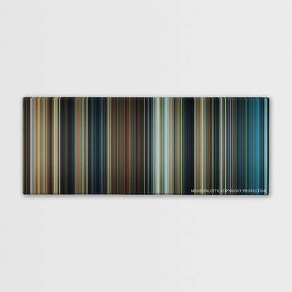 The Amityville Horror color palette canvas print: thousands of thin vertical stripes of color