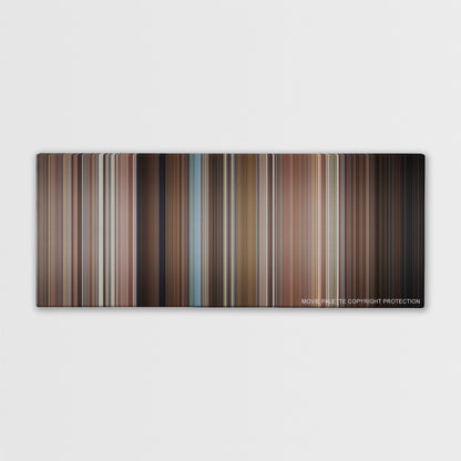 The Birds color palette canvas print: thousands of thin vertical stripes of color