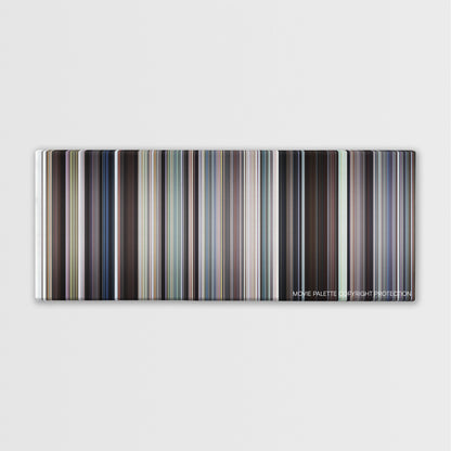 Arlington Road color palette canvas print: thousands of thin vertical stripes of color
