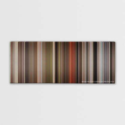 Blazing Saddles color palette canvas print: thousands of thin vertical stripes of color