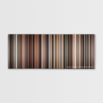 Frida color palette canvas print: thousands of thin vertical stripes of color