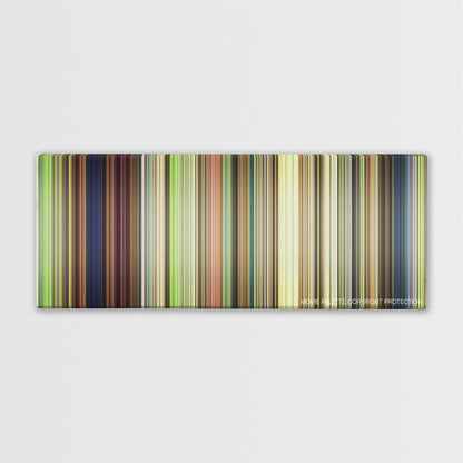 The Secret World of Arrietty color palette canvas print: thousands of thin vertical stripes of color