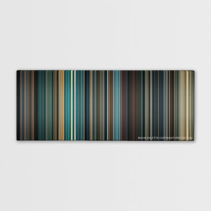 G.I. Joe: Retaliation color palette canvas print: thousands of thin vertical stripes of color
