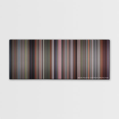 The Full Monty color palette canvas print: thousands of thin vertical stripes of color