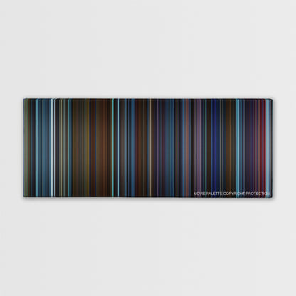 Pacific Rim color palette canvas print: thousands of thin vertical stripes of color