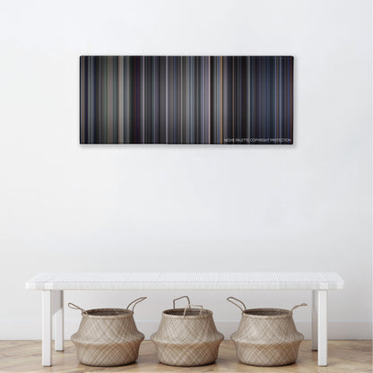 Robocop 2 color palette canvas above a white bench with three woven baskets