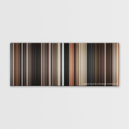 Sky Captain and the World of Tomorrow color palette canvas print: thousands of thin vertical stripes of color