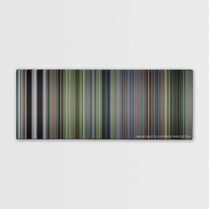 The Thin Red Line color palette canvas print: thousands of thin vertical stripes of color