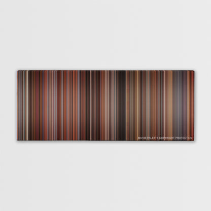 The Bank Job color palette canvas print: thousands of thin vertical stripes of color