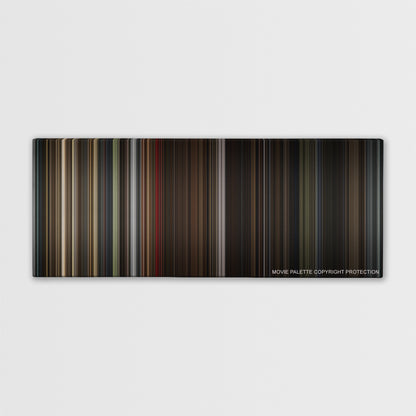 Darkest Hour color palette canvas print: thousands of thin vertical stripes of color