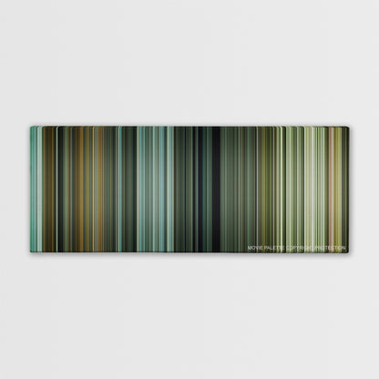 Train to Busan color palette canvas print: thousands of thin vertical stripes of color