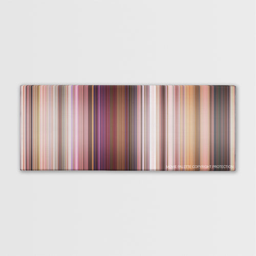 A Cinderella Story color palette canvas print: thousands of thin vertical stripes of color