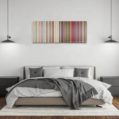 South Park: Bigger, Longer & Uncut color palette canvas above a bed, between two black pendant lamps