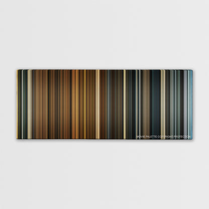 Melancholia color palette canvas print: thousands of thin vertical stripes of color