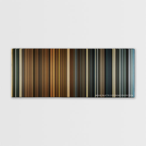 Melancholia color palette canvas print: thousands of thin vertical stripes of color