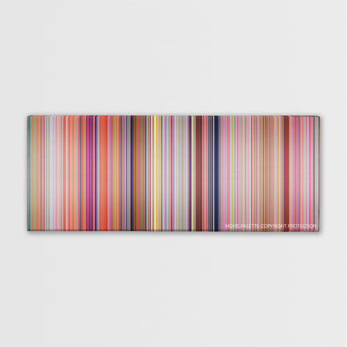 The Angry Birds Movie color palette canvas print: thousands of thin vertical stripes of color