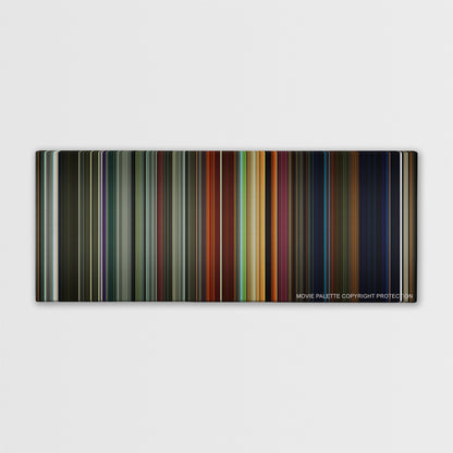 Ad Astra color palette canvas print: thousands of thin vertical stripes of color